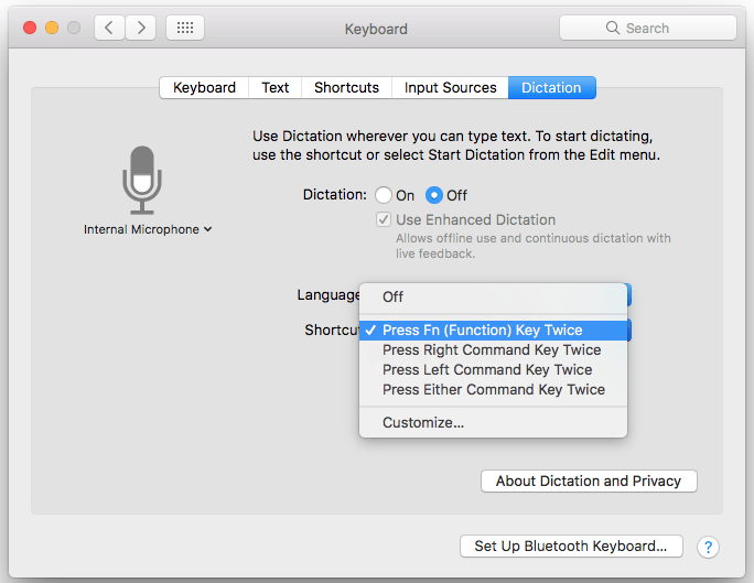 Fig 6 - macOS 10.12 Sierra – Using voice commands