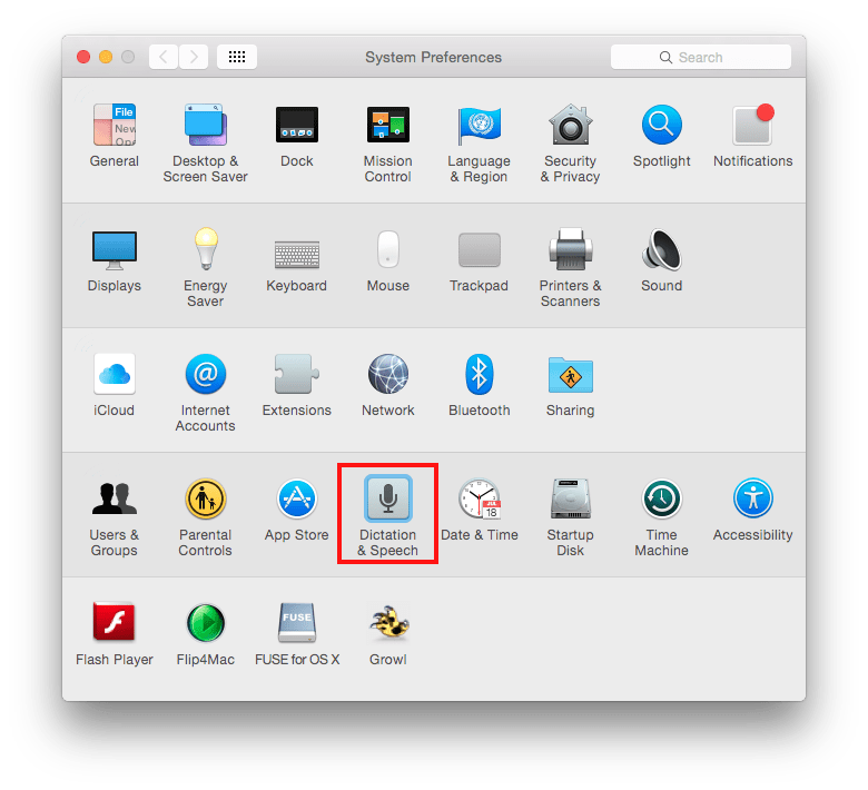 Fig 5 - Apple OS X 10.10 Yosemite - Making your computer talk - Dictation and Speech