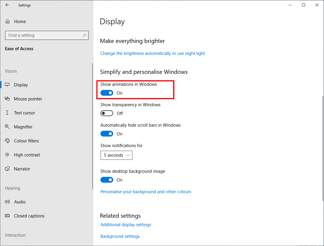 How to turn off animations in Windows 10 | My Computer My Way
