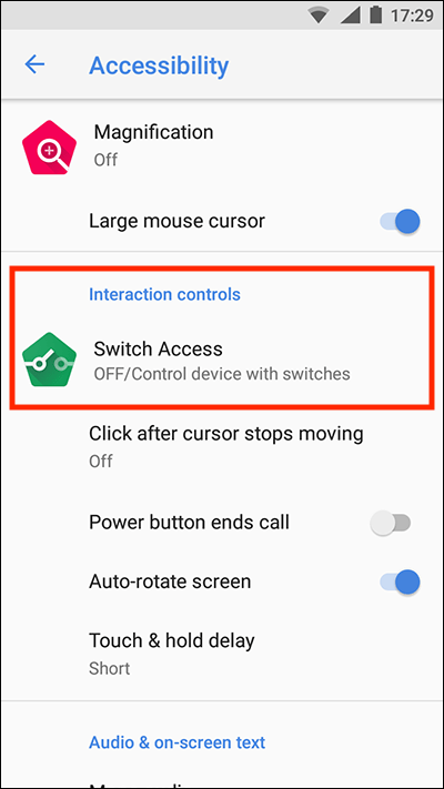 Tap Switch Access