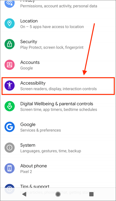 The settings menu on mobile devices has the option to toggle