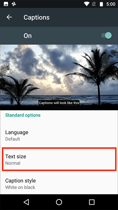 Android 7 Nougat – Captions Fig 3