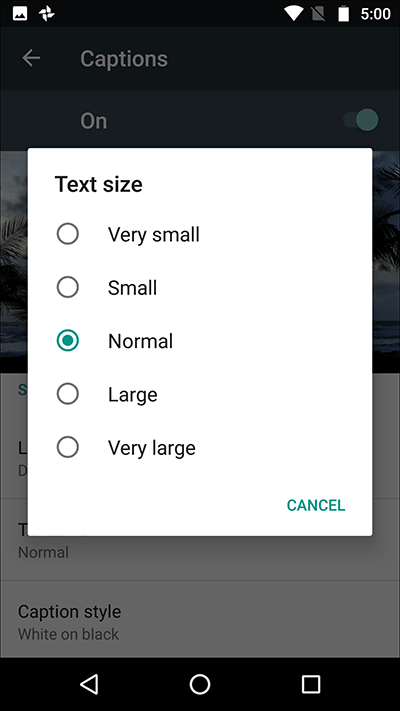 Android 7 Nougat – Captions Fig 4