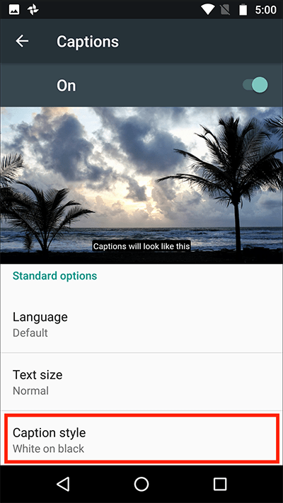 Android 7 Nougat – Captions Fig 5