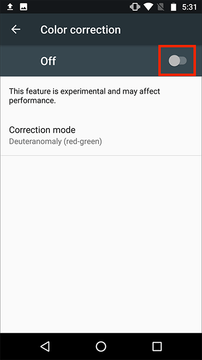 Android 7 Nougat – Colour Correction Fig 2
