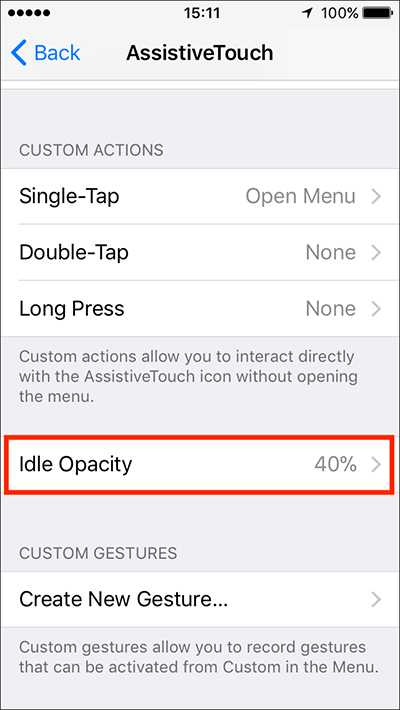 AssistiveTouch – iPhone/iPad/iPod Touch iOS 10, iOS 11 Fig 11