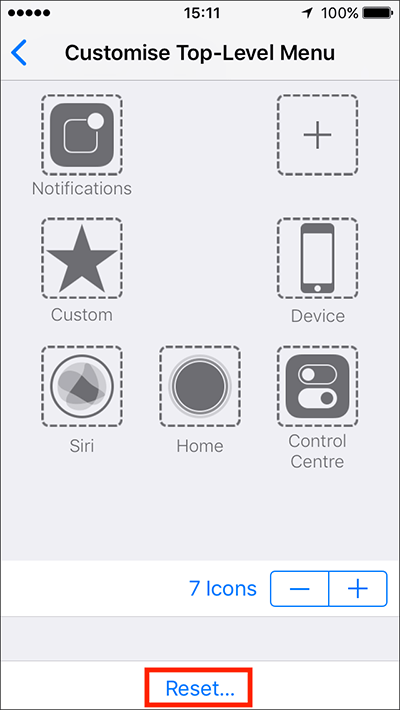 AssistiveTouch – iPhone/iPad/iPod Touch iOS 10, iOS 11 Fig 7