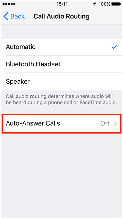 Auto-Answer Calls – iPhone/iPad/iPod Touch Fig 2