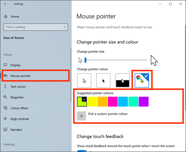 Change Mouse Pointer Color in Windows 10