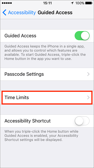 Tap Time Limits