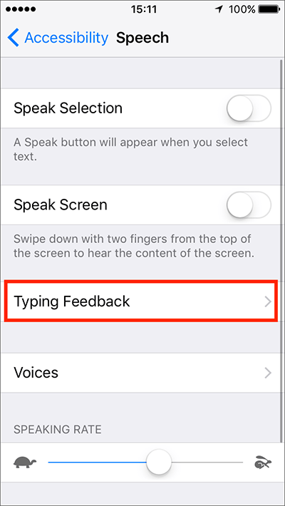 Tap Typing Feedback