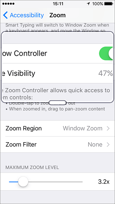 Window Zoom mode