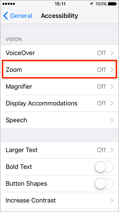 Fig 6 - Zoom – iPhone/iPad/iPod Touch