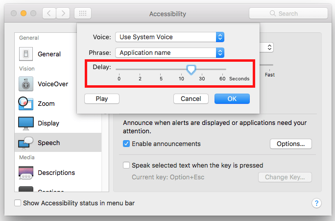 Fig 13 - macOS 10.12 Sierra – Making your computer talk