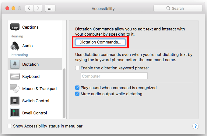 Fig 10 - macOS 10.12 Sierra – Using voice commands