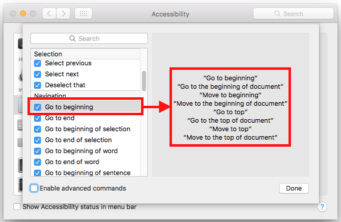 Fig 12 - macOS 10.12 Sierra – Using voice commands