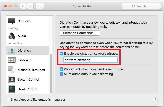 Fig 18 - macOS 10.12 Sierra – Using voice commands
