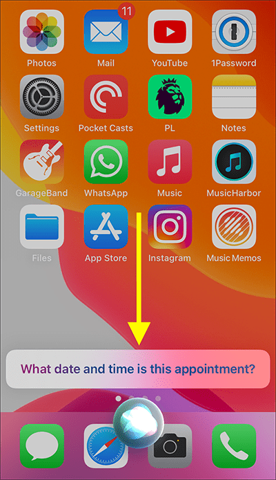 Ask Siri to add a calendar event for your dentist appointment