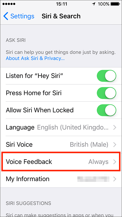 Siri – iPhone/iPad/iPod Touch iOS 12 Fig 9