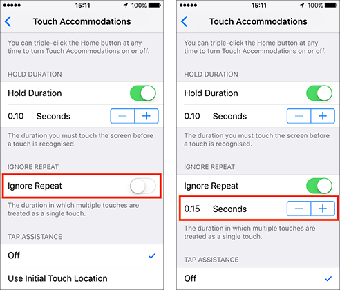 Touch Accommodations – iPhone/iPad/iPod Touch iOS 10, iOS 11 Fig 5