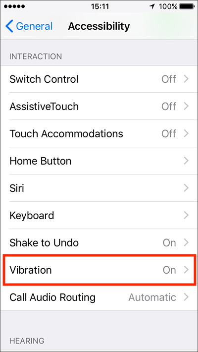 Tap Vibration