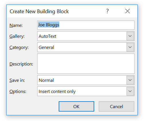 Word for Office 365 - Typing less (Windows) Fig 10