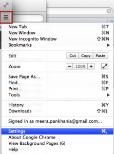 The Chrome settings icon in the top-right of the browser window.
