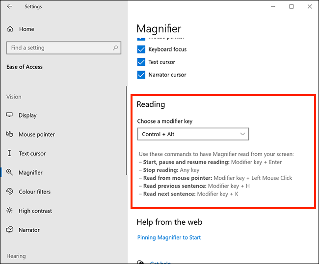 windows 10 screen magnifier