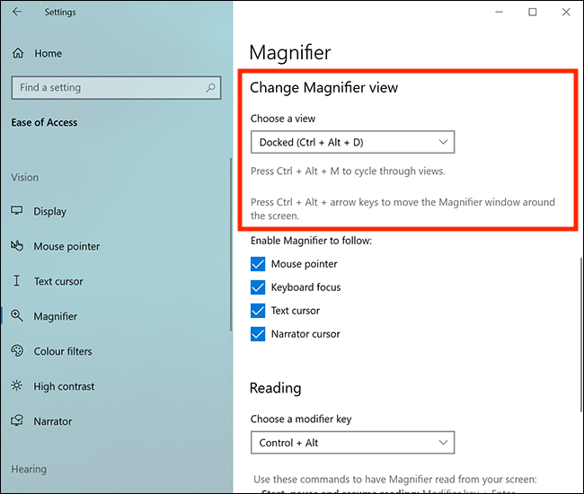 windows 10 magnifier screen