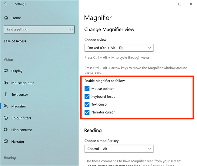 windows 10 magnifier screen