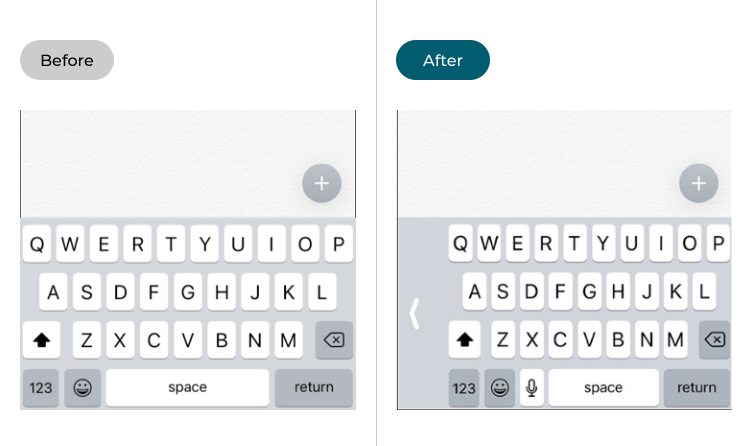 smaller keyboard iphone