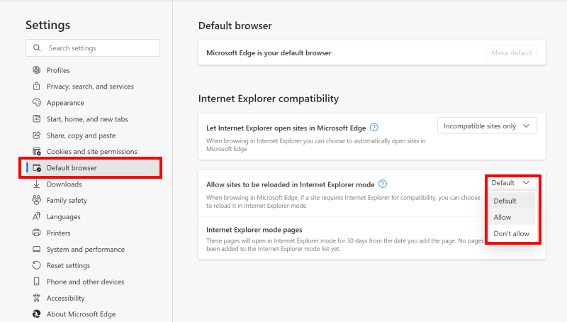 schakelaar Post impressionisme evenaar How to use Internet Explorer mode in the Microsoft Edge browser for Windows  11 | My Computer My Way