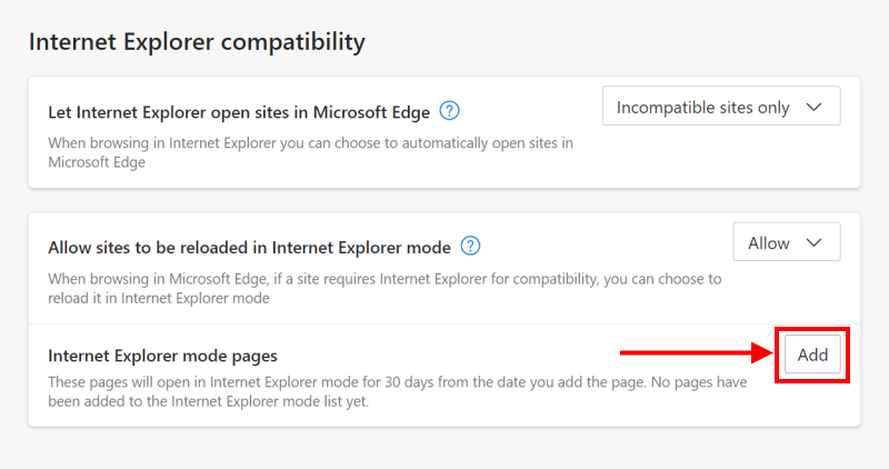 internet explorer 11 compatibility mode