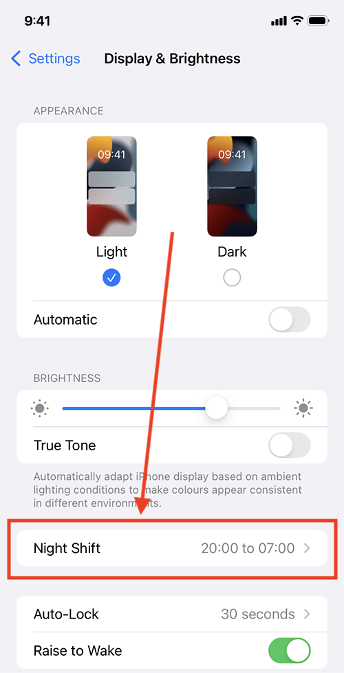 How to turn off blue light on iPhone using Night Shift