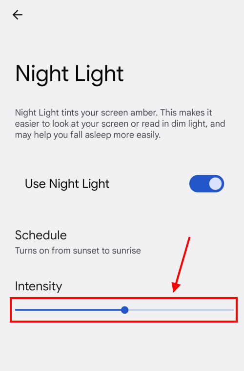 moden websted Gammeldags How to reduce the intensity of blue light using Night Light in Android 12 |  My Computer My Way