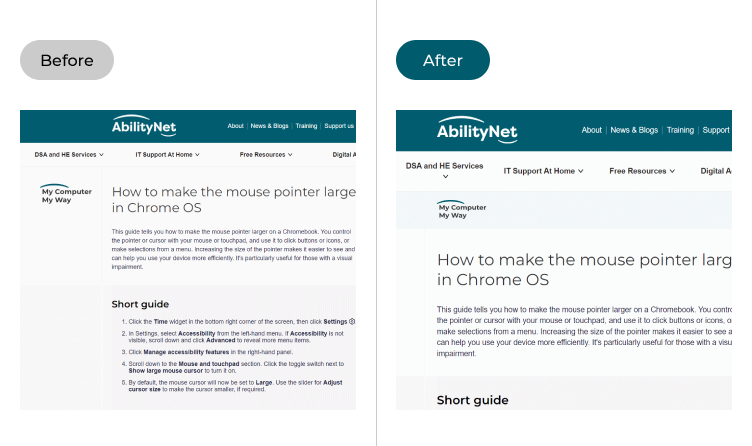 How to make text larger in the Chrome web browser for Chrome OS | My ...